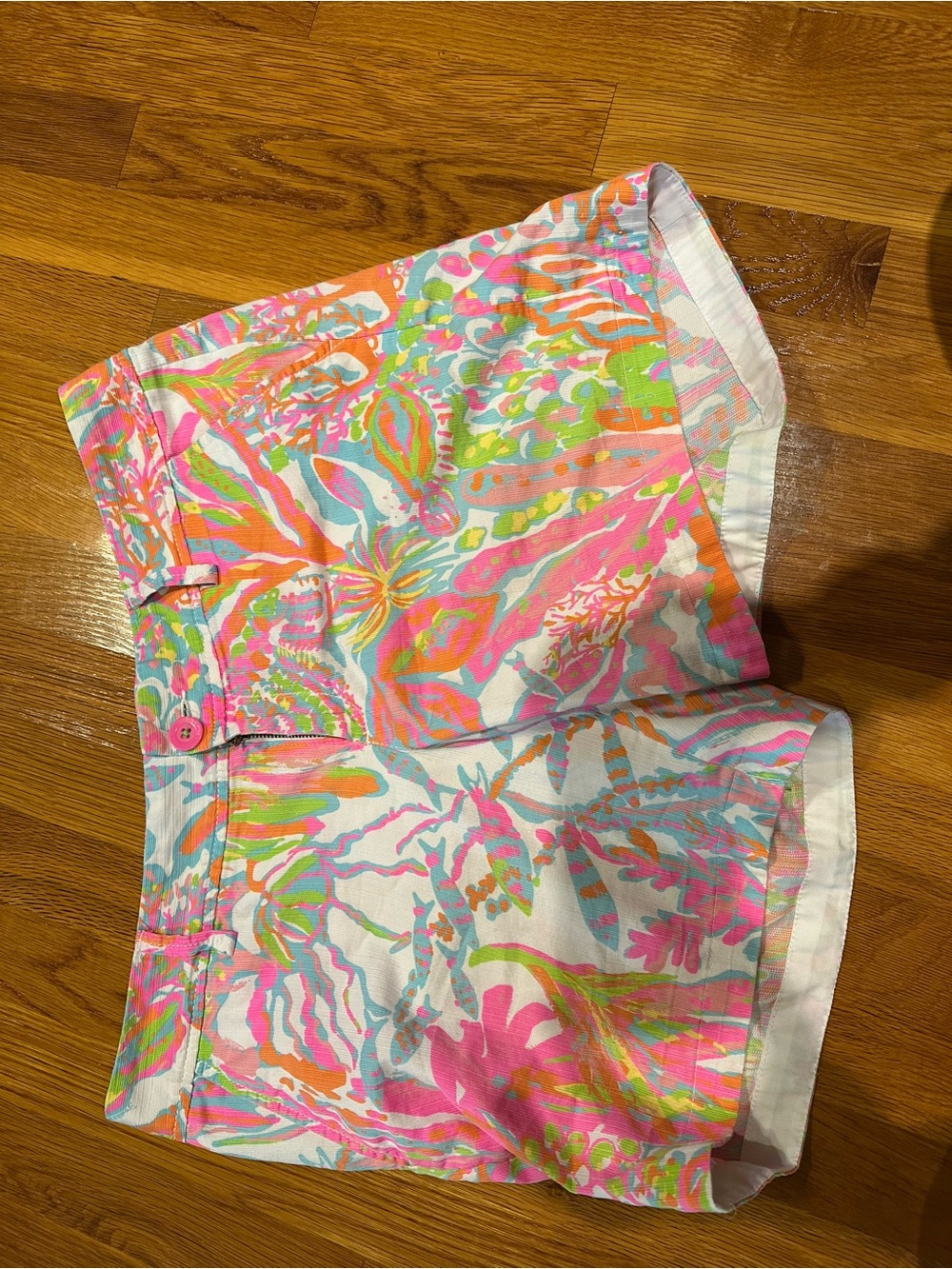 Lilly Pulitzer Neon Floral Print Bermuda Shorts